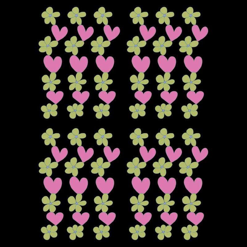 herzen blumen muster