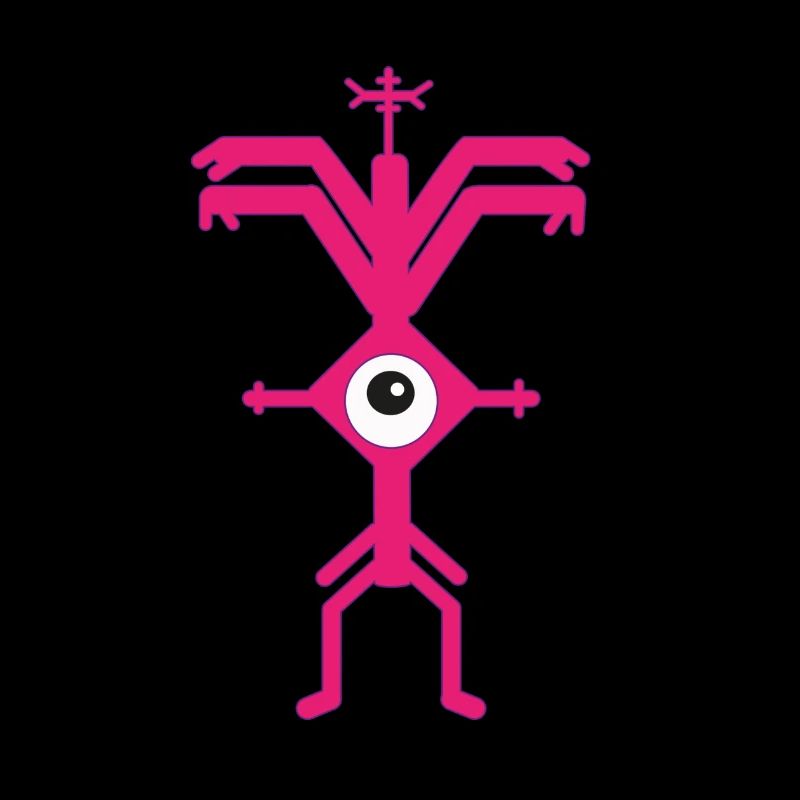 ElectroParty Print Psyclops Magenta Violette White