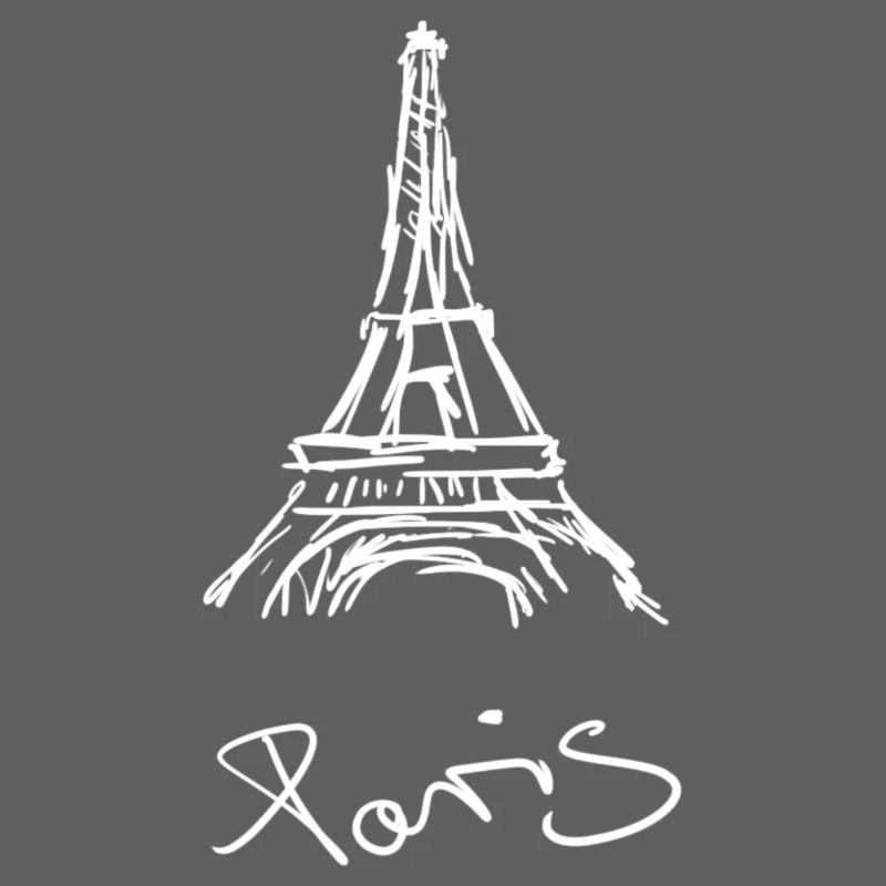 Minimalistische Pariser Eiffelturm-Illustration