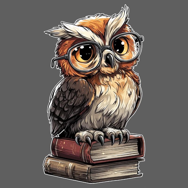 Owl Wise Stack Librarian Humor Book Club