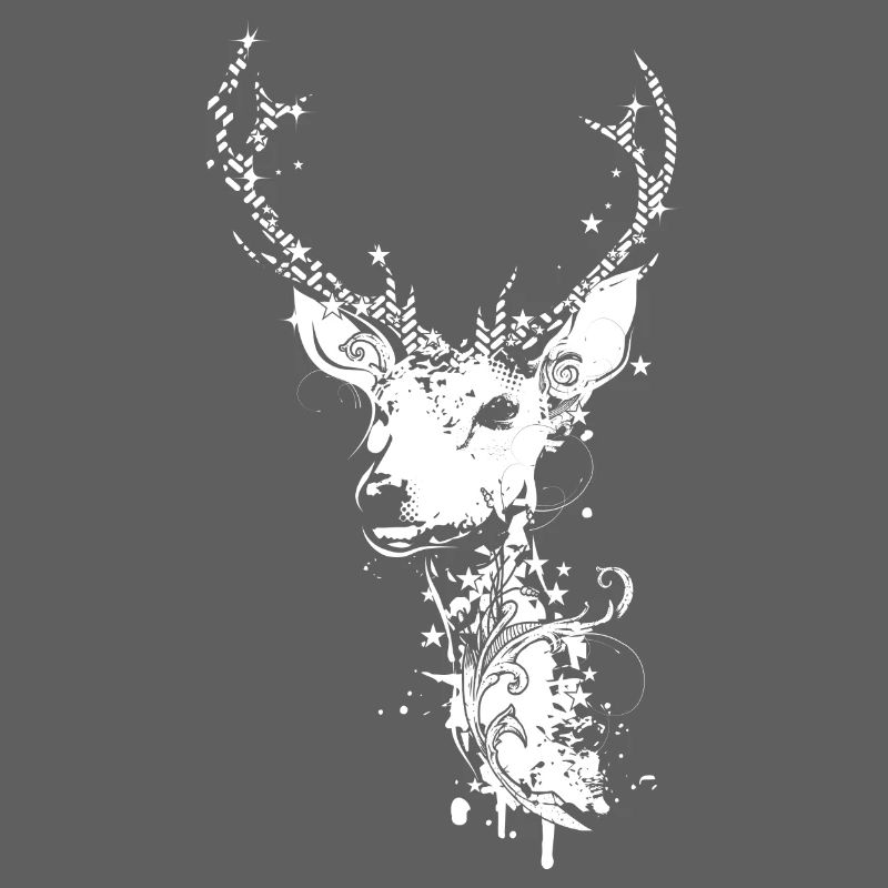 A white deer head