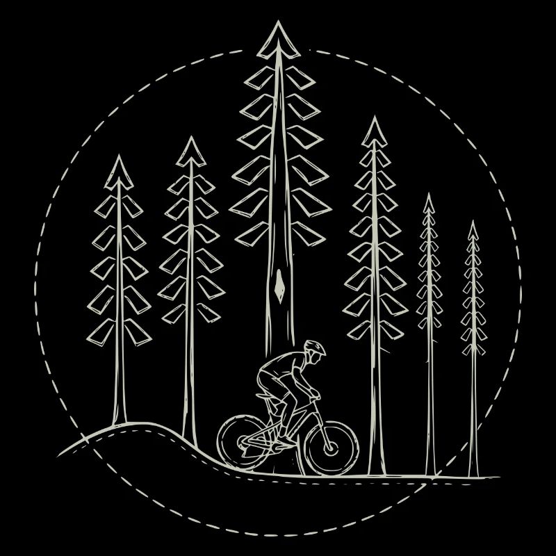 Cycliste dans la nature