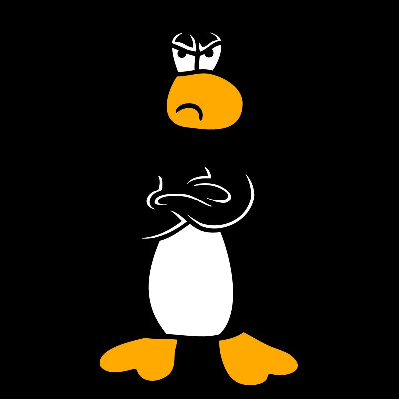 Pinguin Wütend beleidigt verschränkte Arme sauer