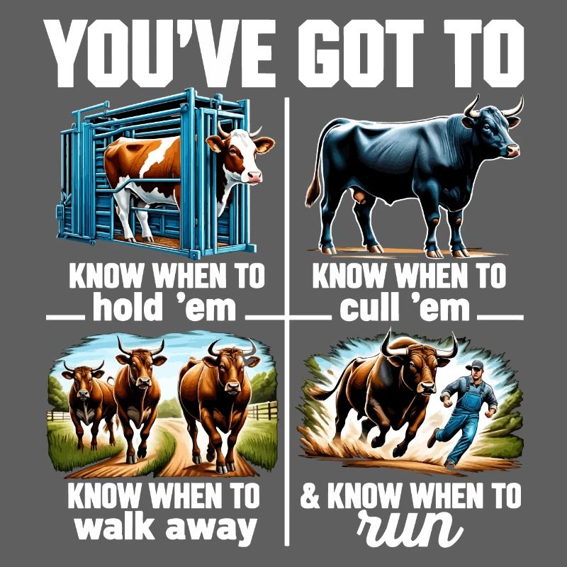 Funny Farmer Design – Know When To Run