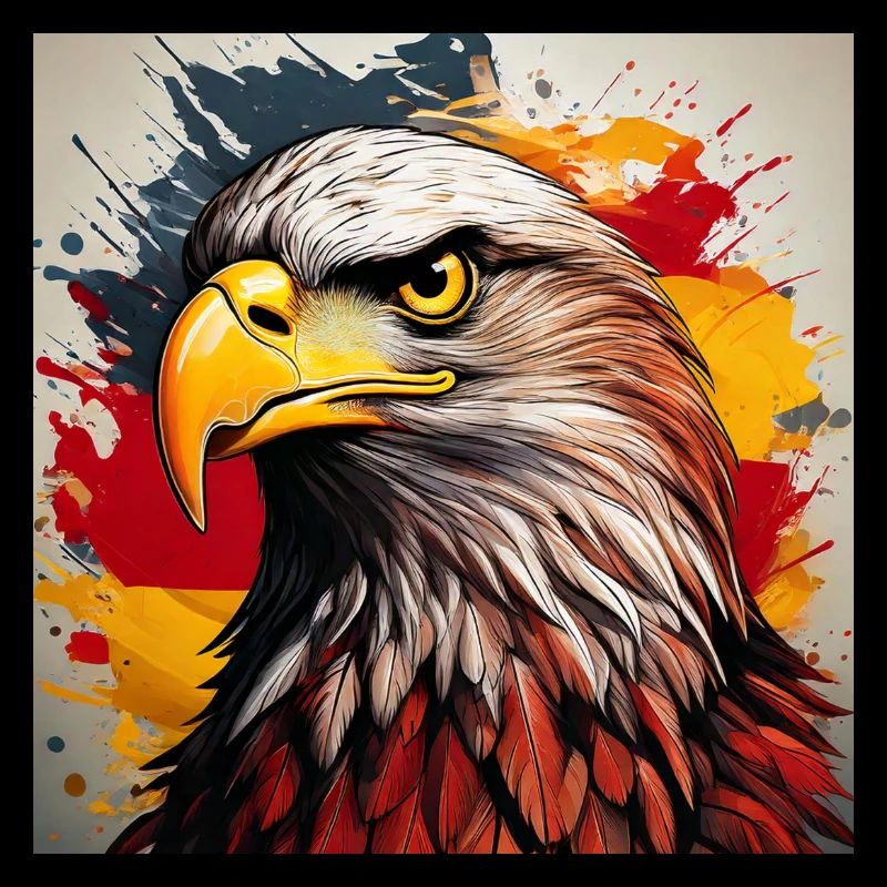 Eagle Head Art Spray Explosion