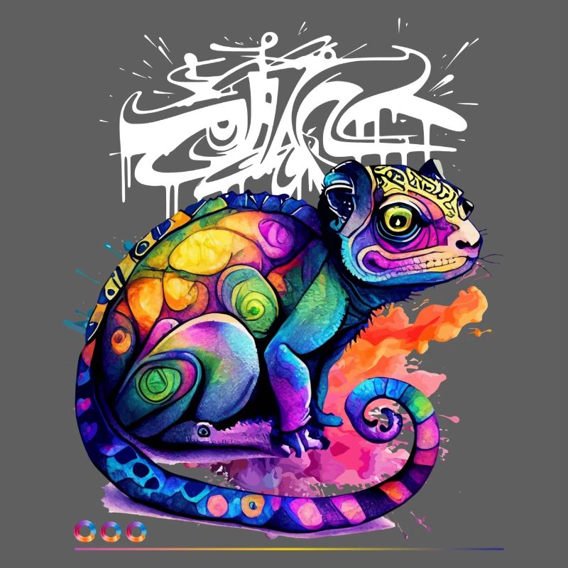 Graffiti caméléon coloré