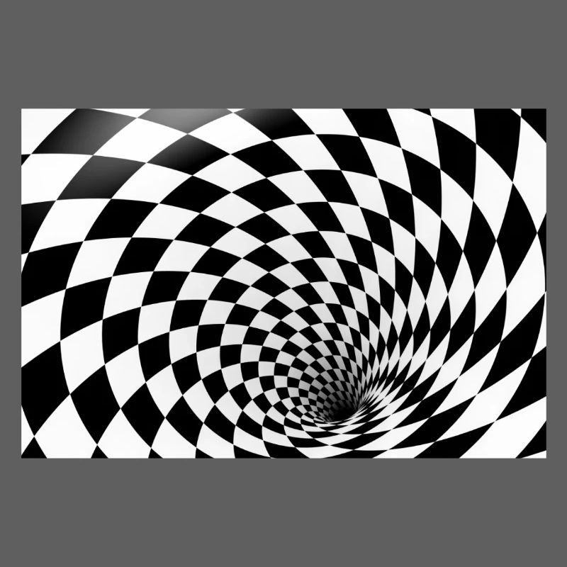 Hypnotic Checkerboard Spiral
