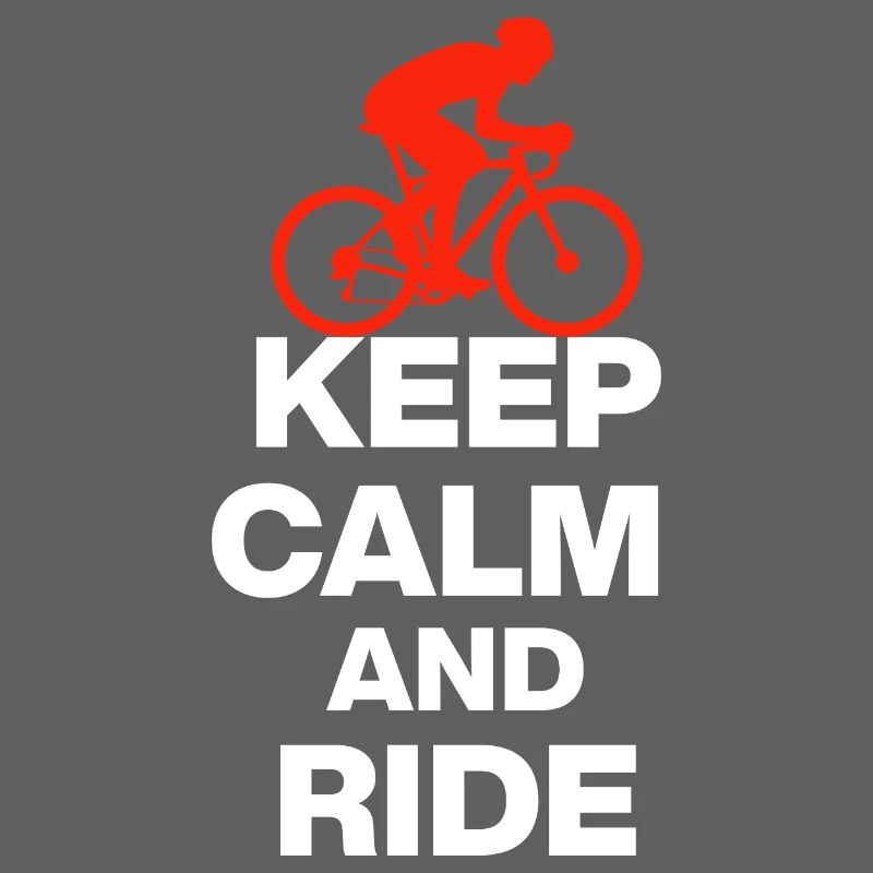 KEEP CALM AND RIDE! REENNRAD & PETON GIFT white