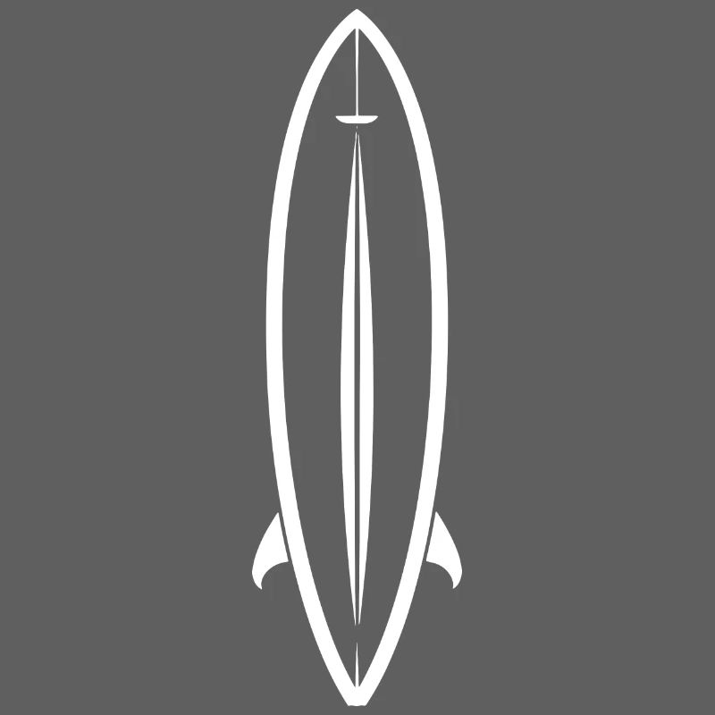 Surfboard Line Art