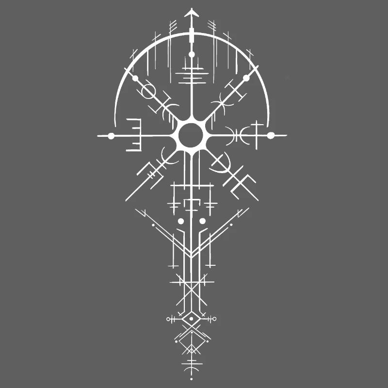 Nordic Rune Compass Design
