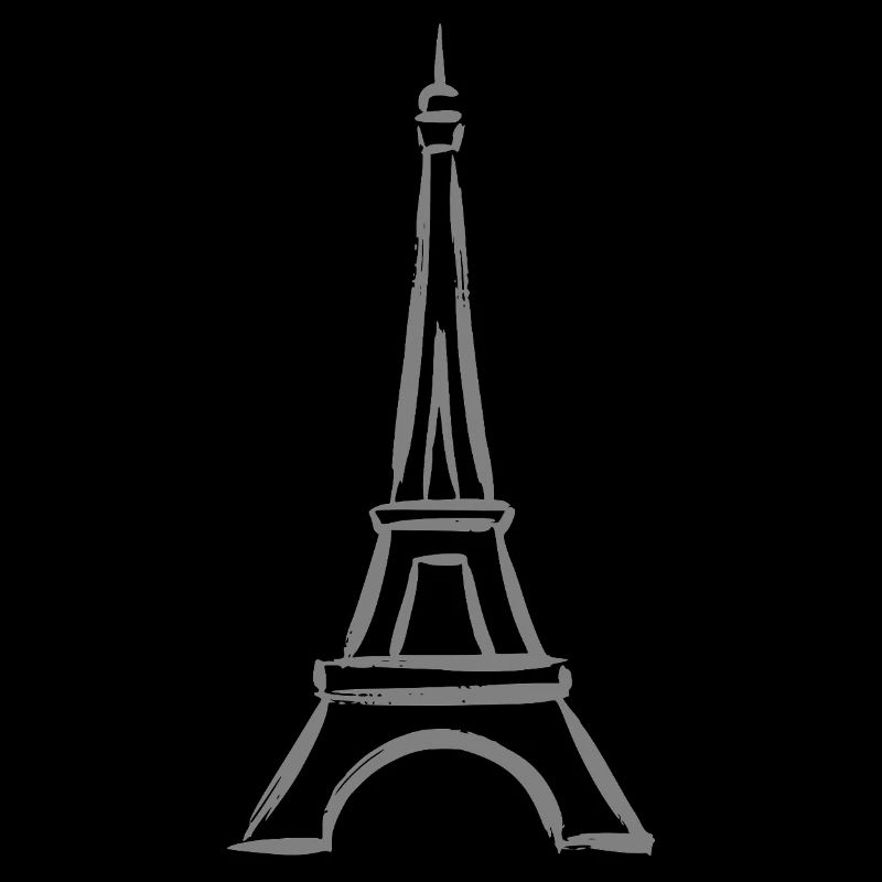 Minimalist Eiffel Tower Sketch