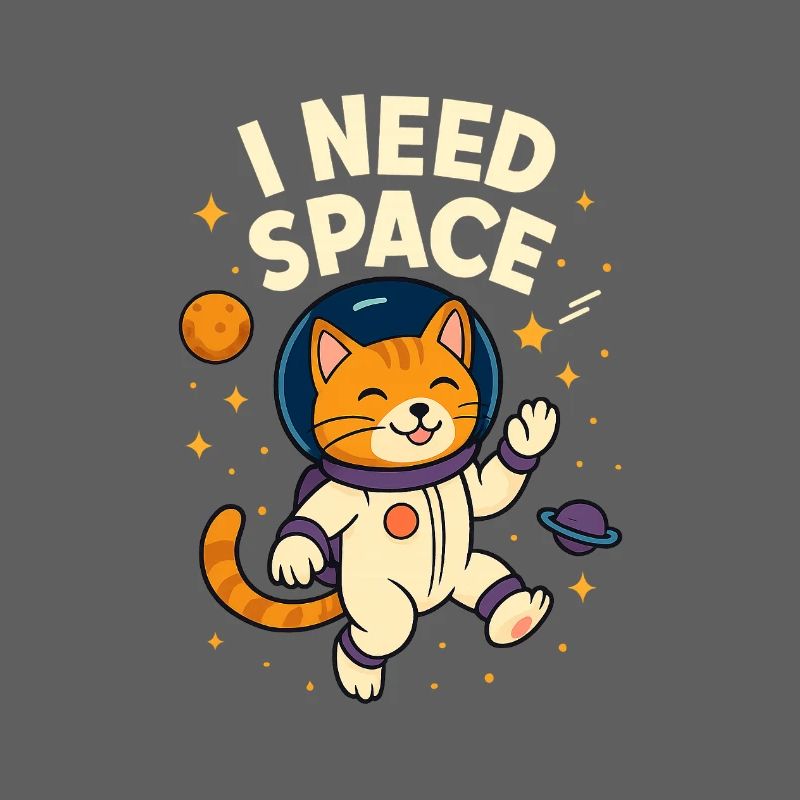 Mignon chat astronaute de l’espace