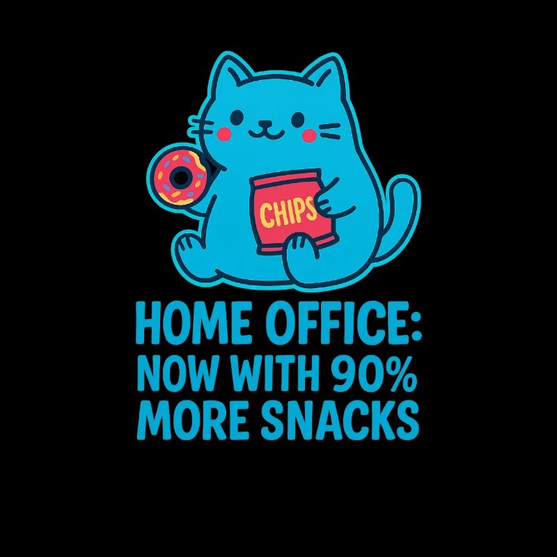 Humour de Snack Chat Home Office