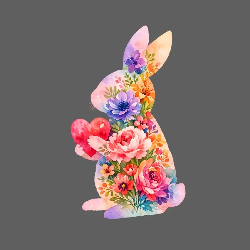 Cœur de lapin mignon