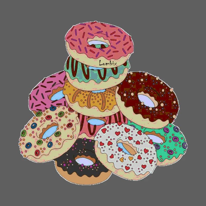 Pyramide der Regenbogen-Donuts