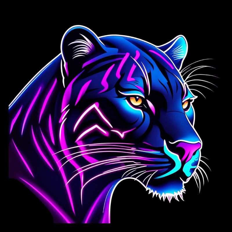 Panther aux couleurs néon