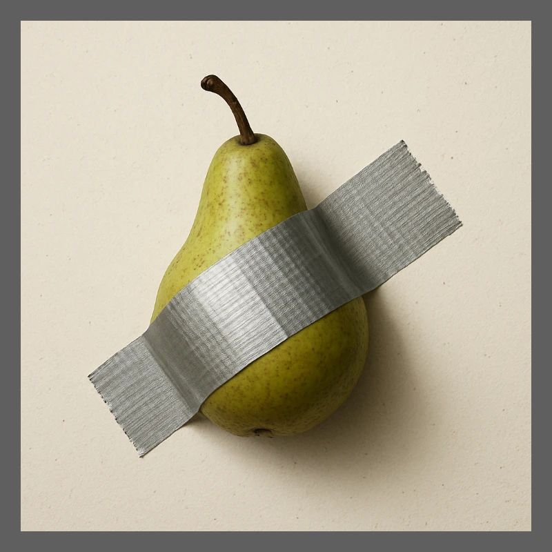 Abstract Pear Metaphorical Artwork