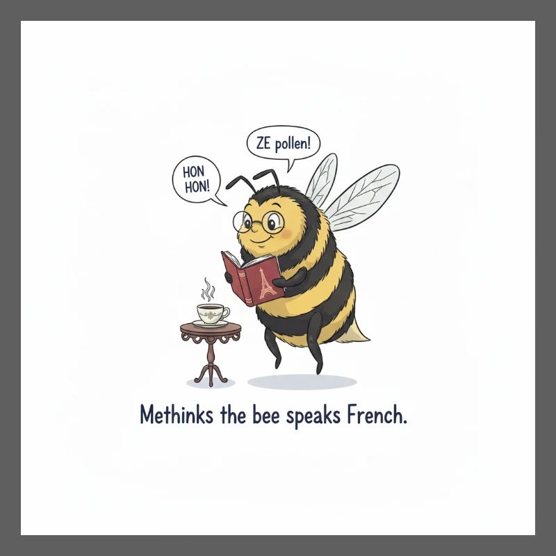 Bee apprend le français : Méthinks