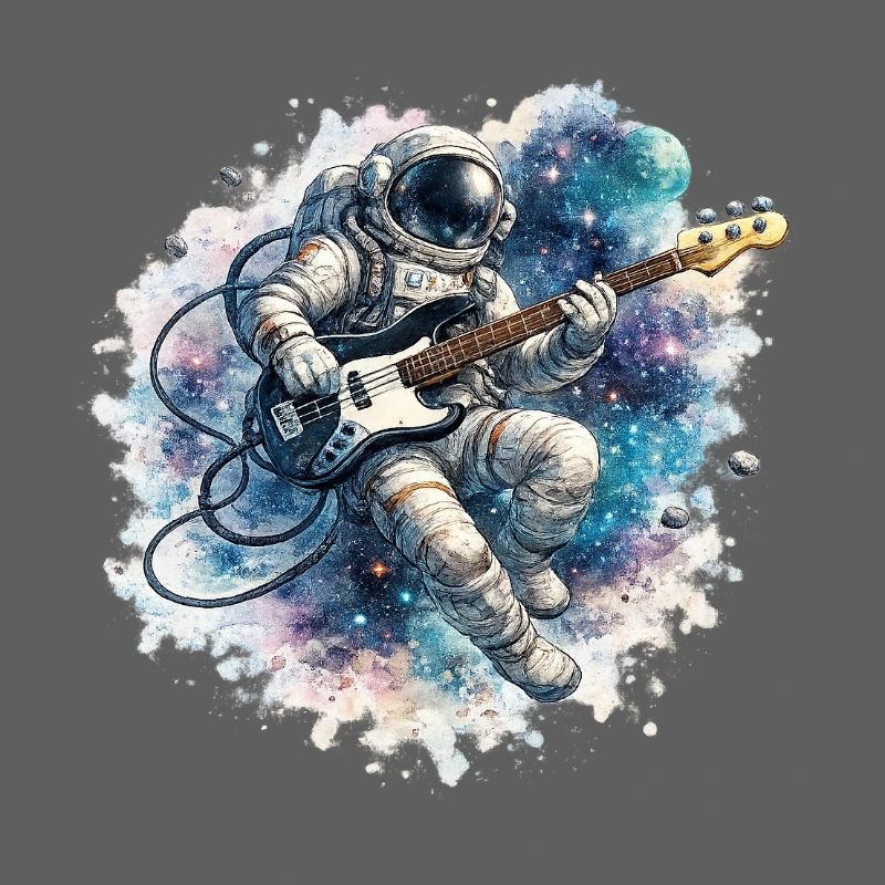 Astronaute spatial avec basse