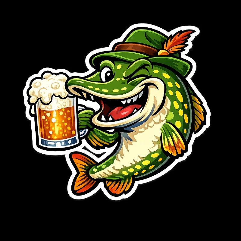 Petri Heil! - Lustiger Hecht mit Bier