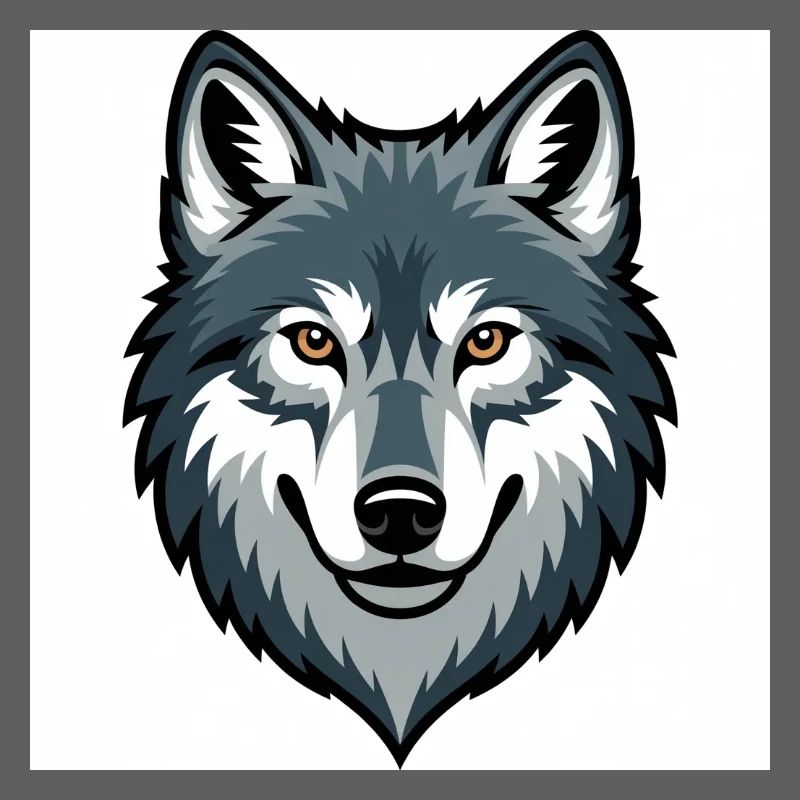 Wolf Head – stylized illustration