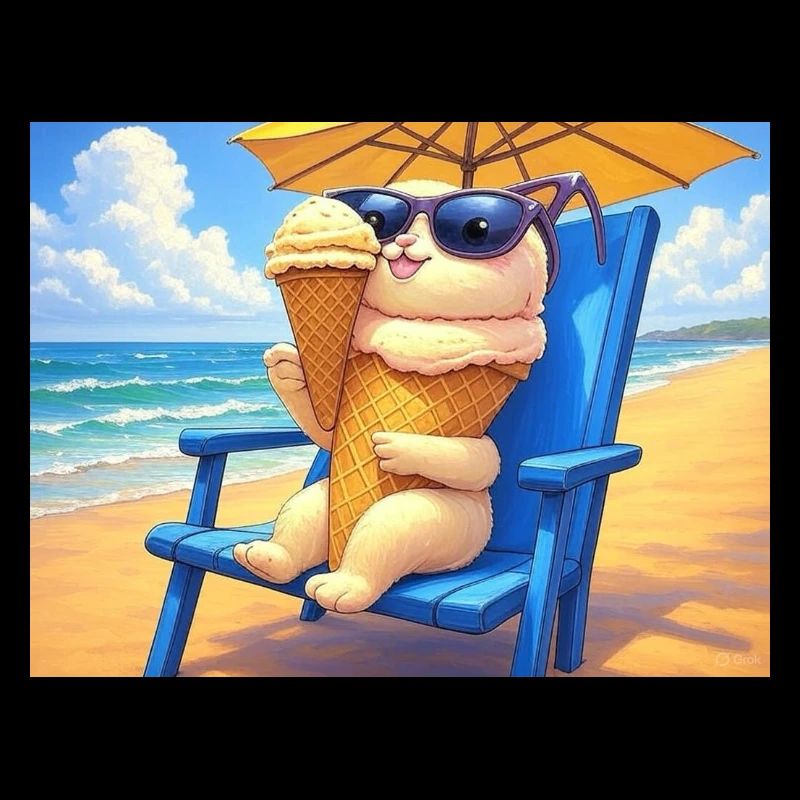 Strand Bunny Eiscreme Sonnenbrille