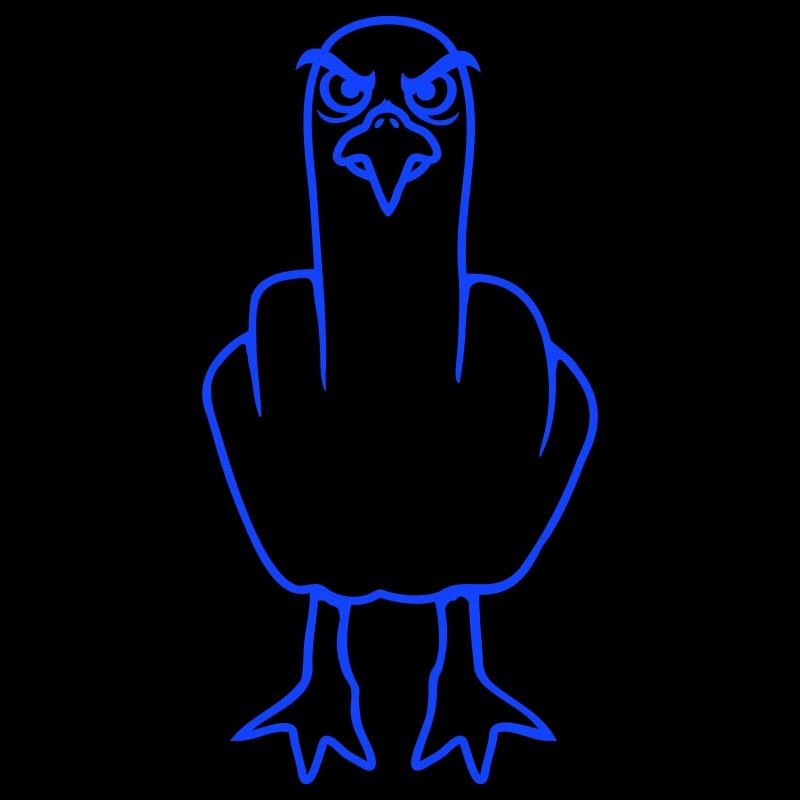 Möwe Mittelfinger Beleidigung Stinkefinger frech