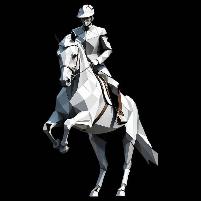 Low Poly Horse Rider - Ballet Design