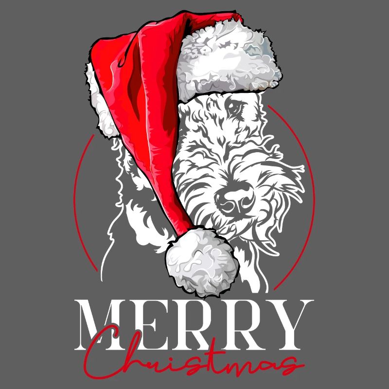 Père Noël Airedale Terrier joyeux Noël Wilsigns
