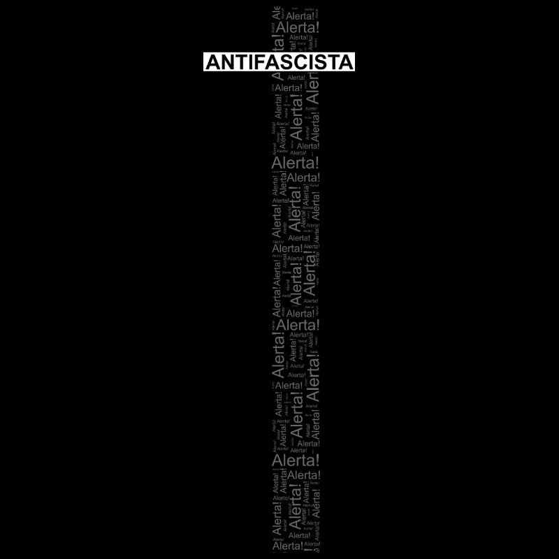 Alerte! Antifasciste ! - Art des mots noir/gris