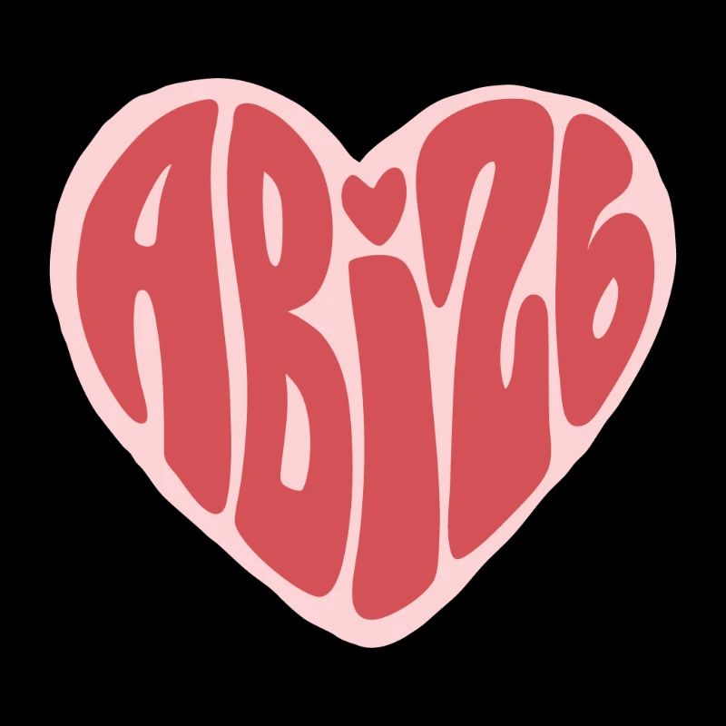 ABG Herz Typografie in Rosa