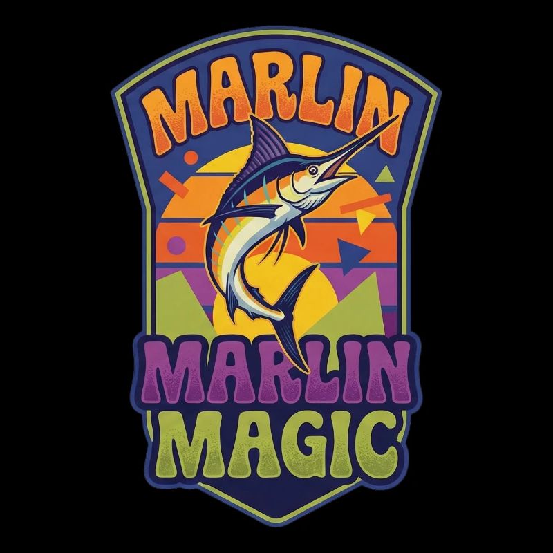 Marlin Magic Retro Sunset