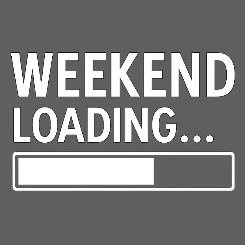 Week-end Loading... – Design minimal amusant