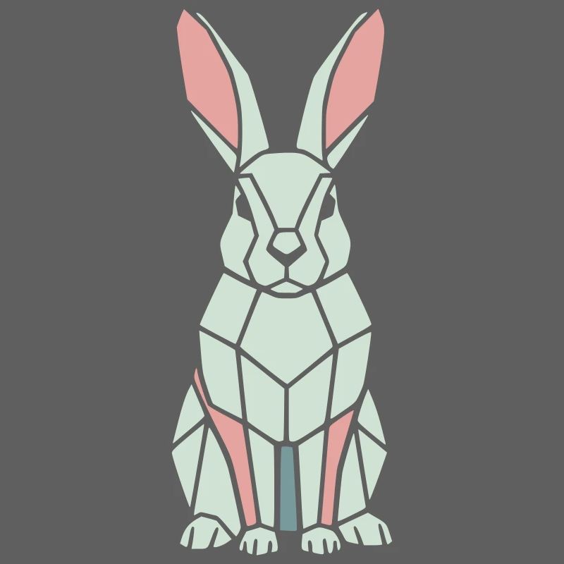 Geometric Bunny Low Poly Modern