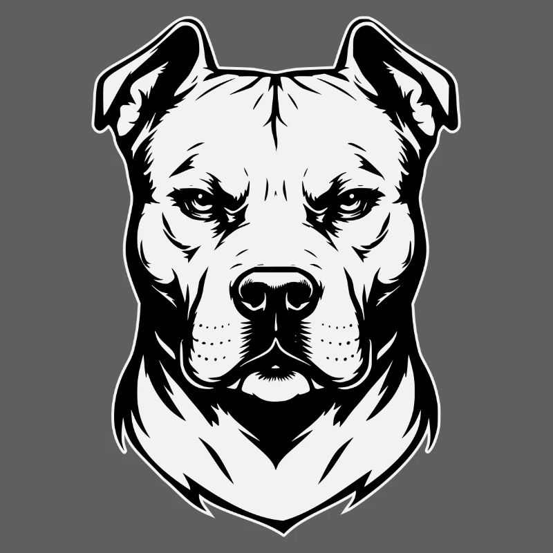 Pitbull Design schwarzweiss