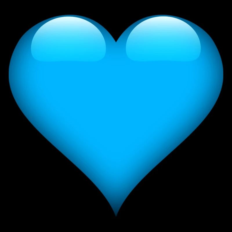 Blue Gloss Heart Design