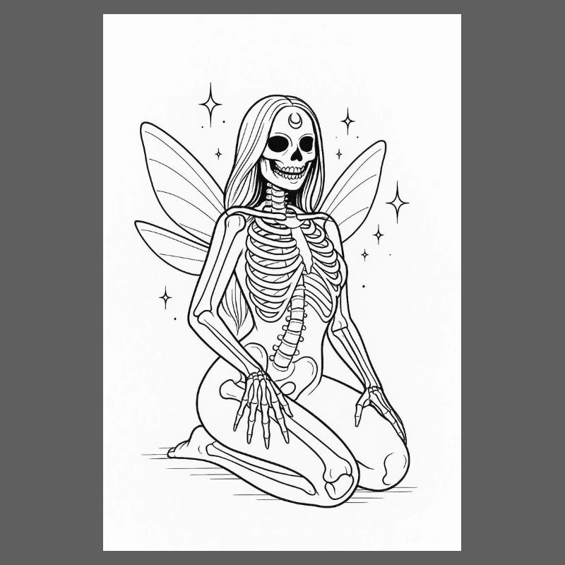 Magic Skeleton with Wings