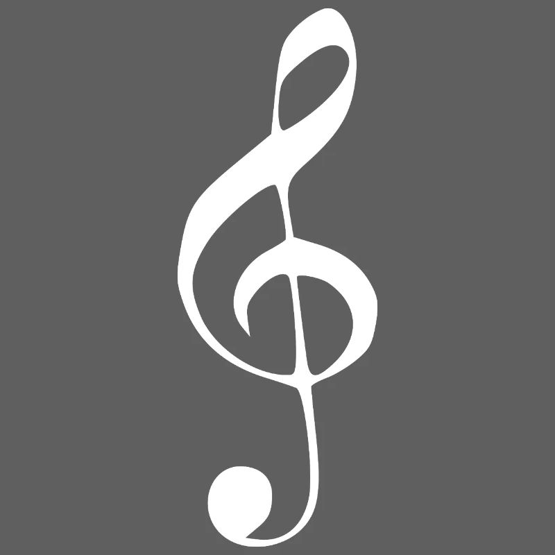 Note de clé de musique note note blanche