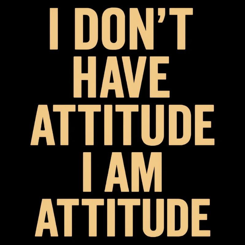 I Don't Have Attitude I Am Attitude