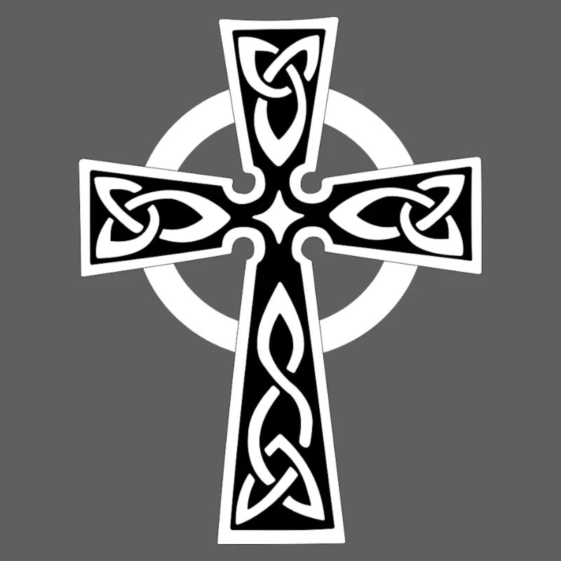 Keltisches oder Keltisches Kreuz weiß