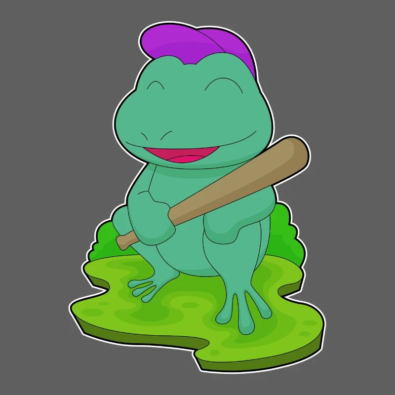 Frog Baseball Baseball Bat