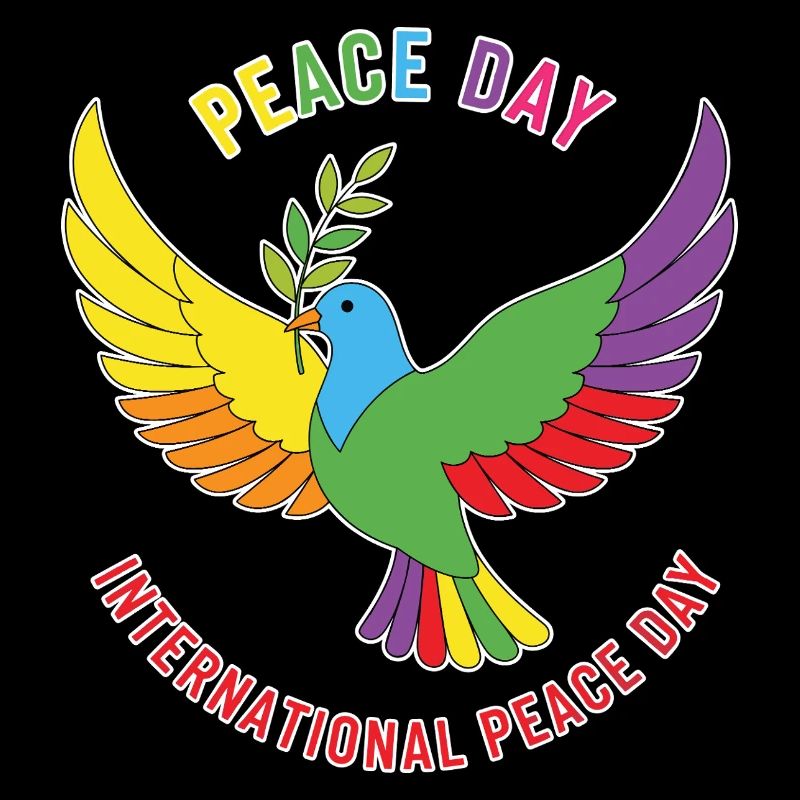 Peace Day Rainbow Dove