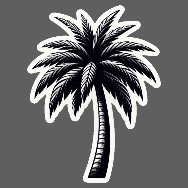 Palmier noir blanc