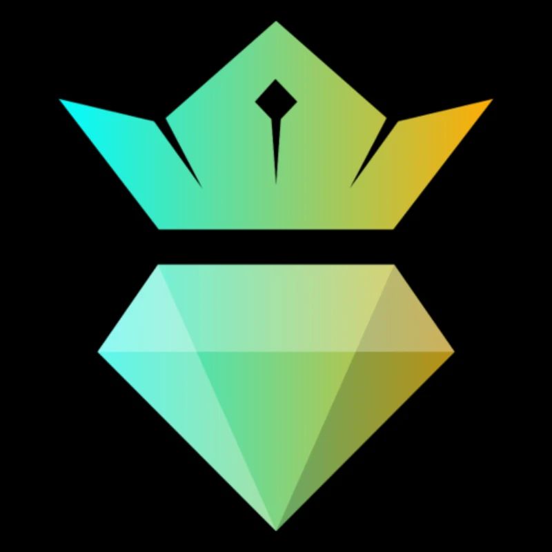 Gradient crown over diamond