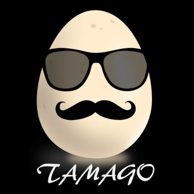 Tamago - Ei mit Sonnebrille und Schnurbart