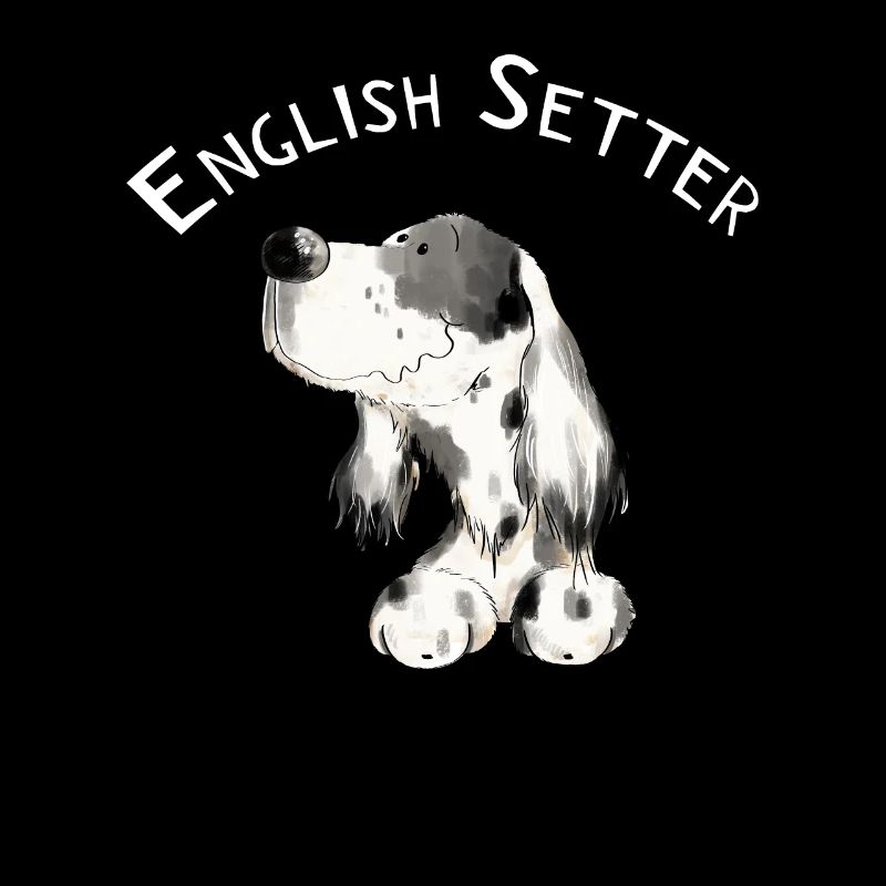 Happy Englischer Setter I Hunde Comic Geschenk