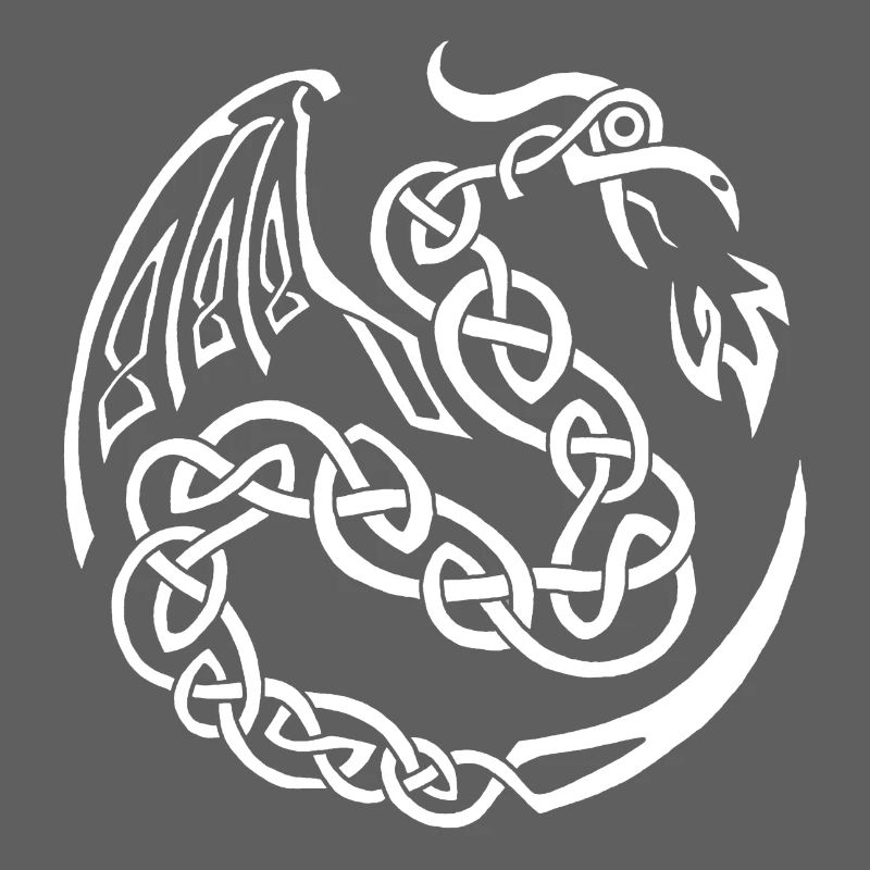 White celtic dragon