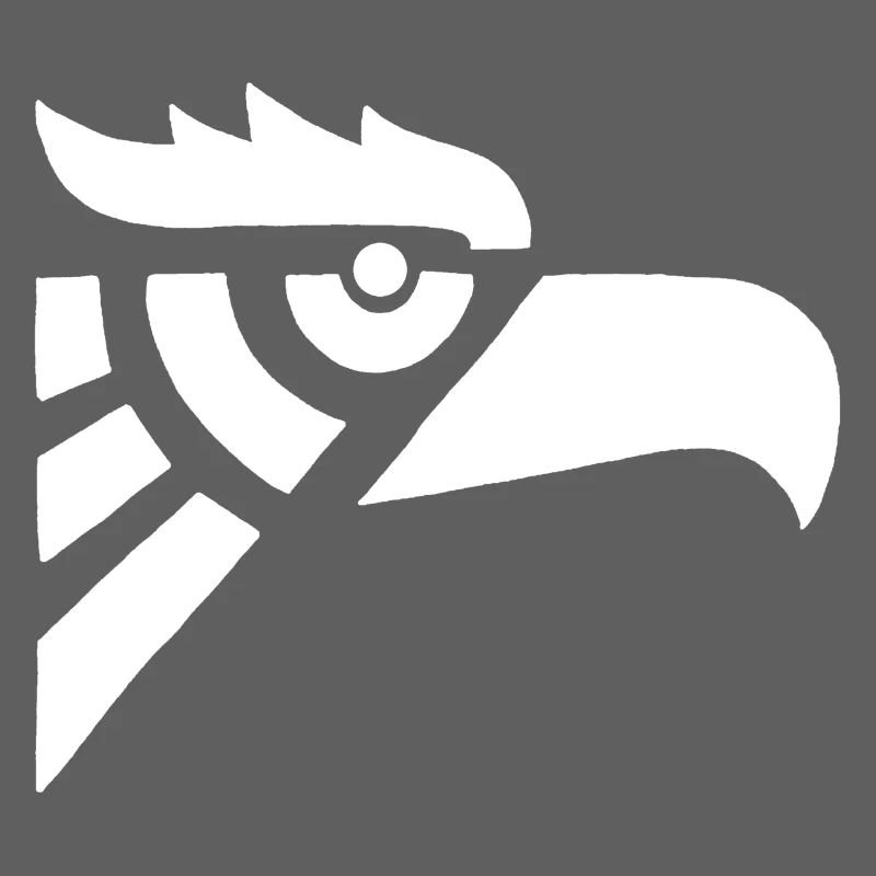 Aztec white eagle head