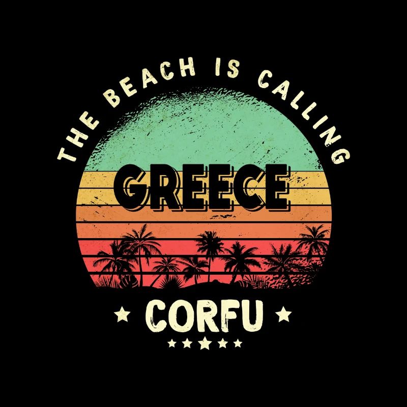 Corfou Grèce Beach Vintage Thaïlande