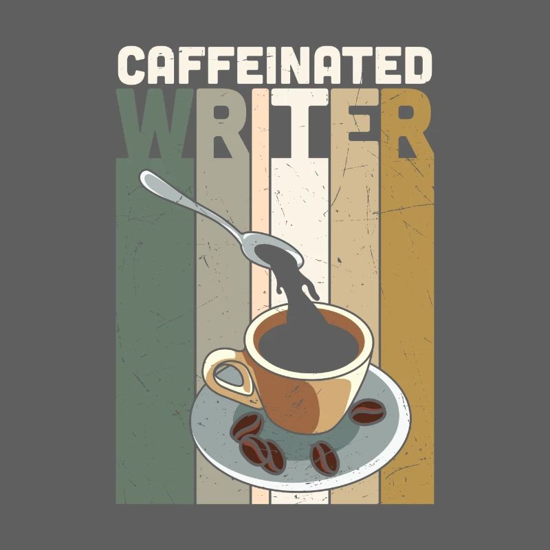 Caffeinated Writer Writing Novel Writer